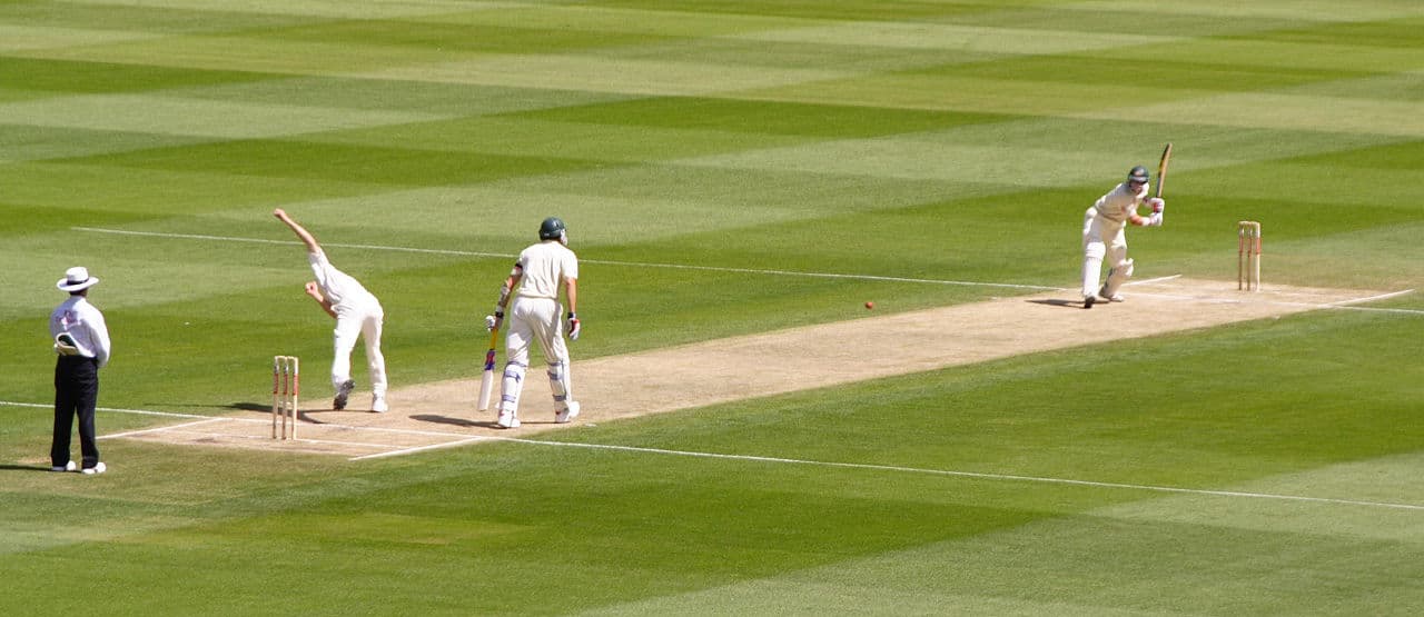 Cricket being played at the Sir Vivian Richards Stadium in Antigua